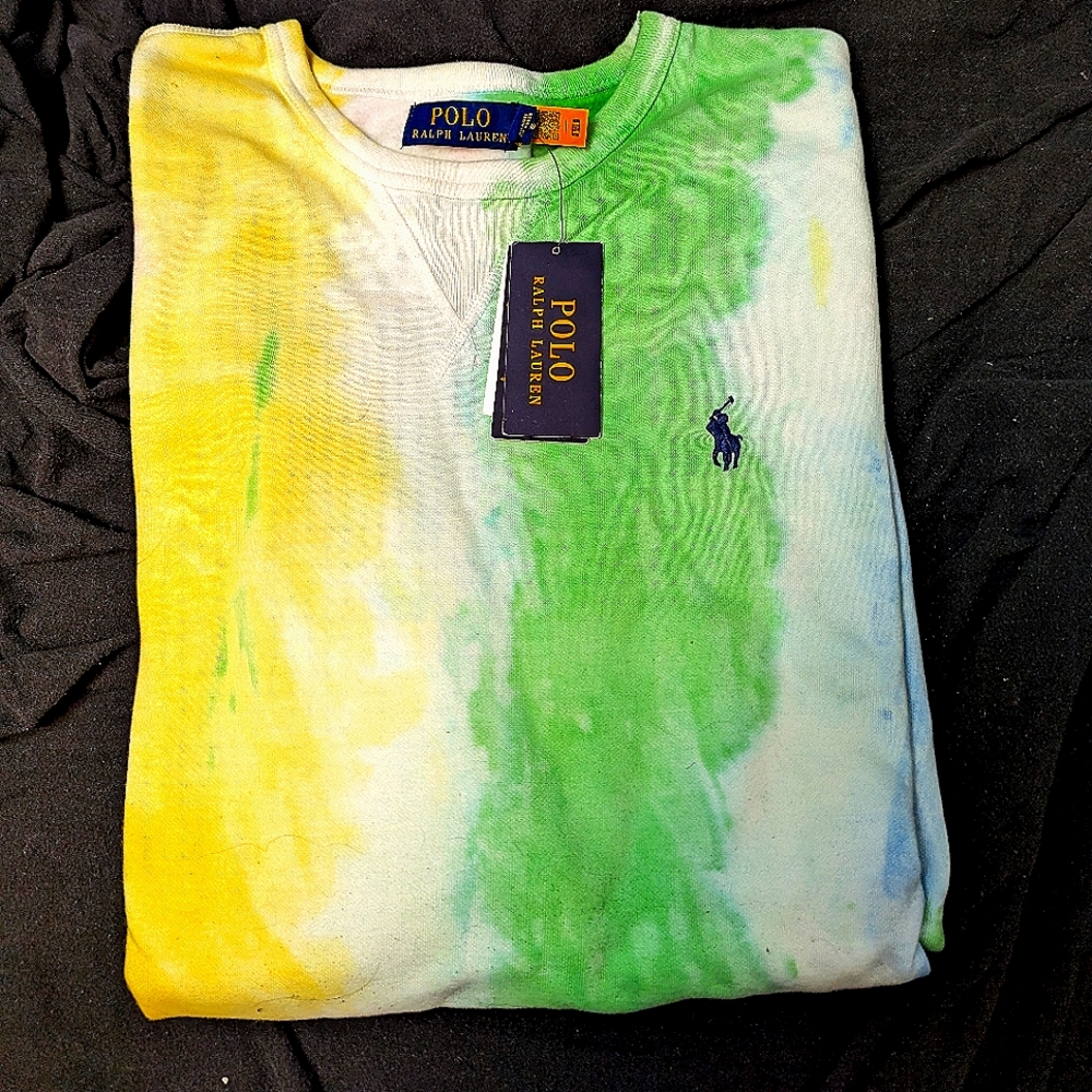 Tie-dye rainbow sweatshirt, Polo Ralph Lauren, new with tags, large